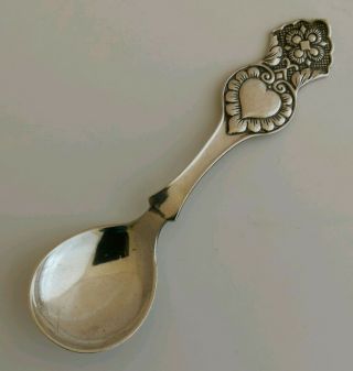 Antique Norwegian Silver David Andersen Love Token Spoon