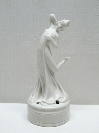 Antique Germany Art Deco Nude Lady Flower Frog / Rare Model