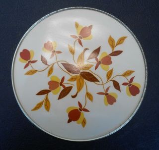 RARE Vintage Autumn Leaf 9 Piece Coaster Trivet Jewel Tea Hall China Orignal Box 3