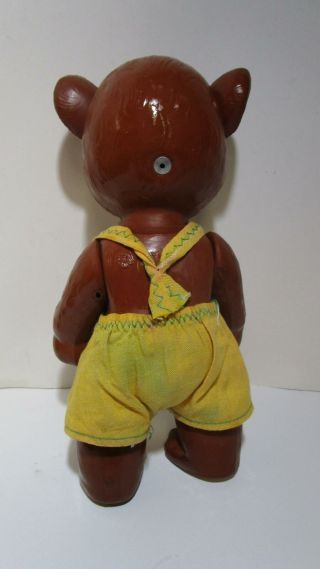 RARE Rubber Squeak Teddy Bear by IRWIN 1940 ' s - 1950 fully jointed moves 3
