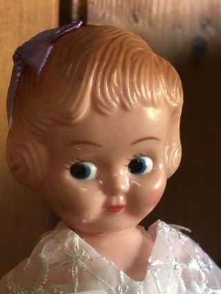 Adorable Antique Vintage Hard Plastic Doll From 1950’s In.