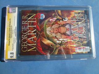 GAME OF THRONES 16 CGC 9.  8 SS White Pages 2013.  Rare Signed by George Martin 2