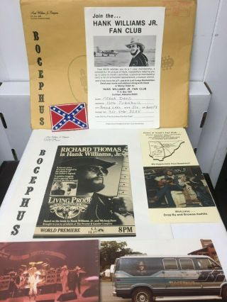 Hank Williams Jr.  Rare Fan Club Members Packet/package