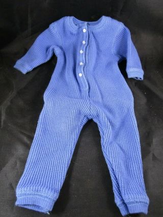 American Girl Outfit Pleasant Company Blue Thermal Union Suit Long Johns Pajamas