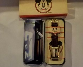 Rare Walt Disney Mickey Mouse Shadow Fossil Limited Edition Watch