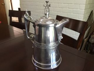 Rare Antique Victorian Reed & Barton Silver Ice Water Pitcher C.  1867