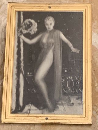 Vintage Rare 1920’s RisquÉ Lenticular Woman W/ Moving Leg Wow Great