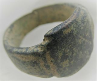 Detector Finds Ancient Roman Mens Bronze Signet Ring