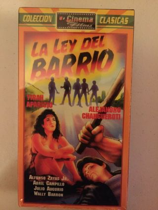 La Ley Del Barrio Vhs 1987 Sov Rare Mexi Horror Crime Gangster Big Box Slasher