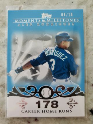 Alex Rodriguez 2008 Topps Moments And Milestones Blue 