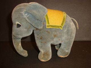Antique/vintage Straw Stuffed Elephant Circus Toy Animal Steiff?