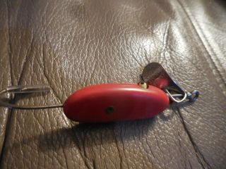 Vintage Al Foss Oriental Wiggler No.  3 Red Glass Eye Fishing Lure Tackle Box Find