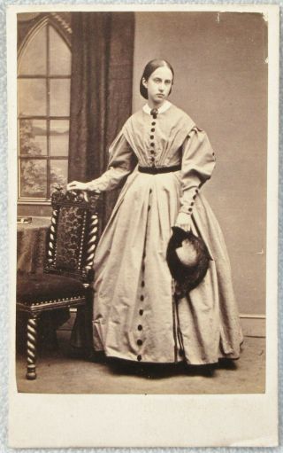 Cdv Lady Named Margaret Pollard Inskip Scarborough Antique Yorkshire Photo
