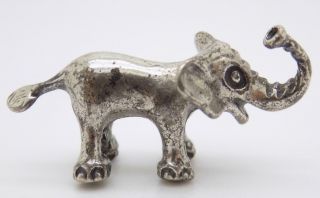 Vintage Sterling Silver 925 Italian Handmade Elephant Calf Figurine,  Stamped