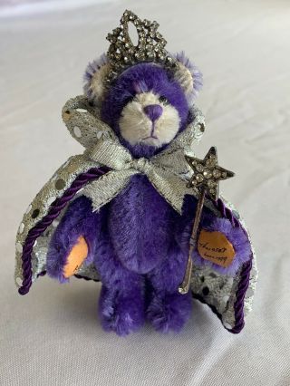 Vintage Purple Bear Theresa Bear Let’s Go Play World Of Miniature Bears