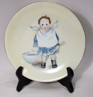 Antique Hand - Painted Porcelain Ct Altwasser Silesia Germany Cabinet Plate Child