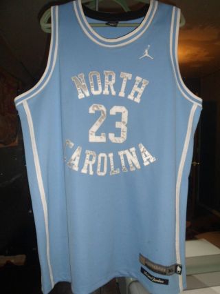Nike Michael Jordan North Carolina Tar Heels Basketball Jersey Xl Stitched Rare