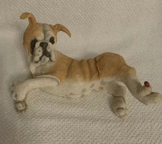 Country Artists A Breed Apart Blighty Bulldog with Ladybug Resin 70062 Rare 2