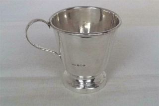A Solid Sterling Silver Christening Mug Birmingham 1942 By Lanson Ltd.