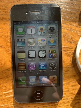 Apple Iphone 4 - 8gb - Black (verizon) A1349 (cdma) Rare Ios 5.  1.  1.