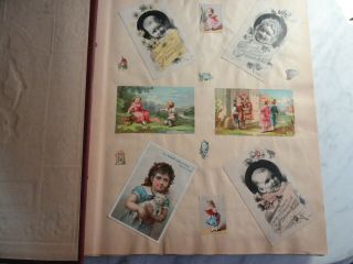 Antique Victorian Scrapbook Scraps Advertising Trade Cards etc Album Cortland NY 2