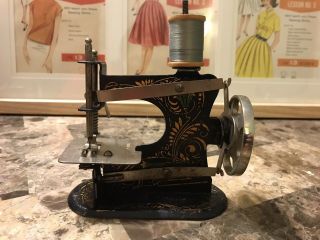 Rare Antique German Childs Sewing Machine