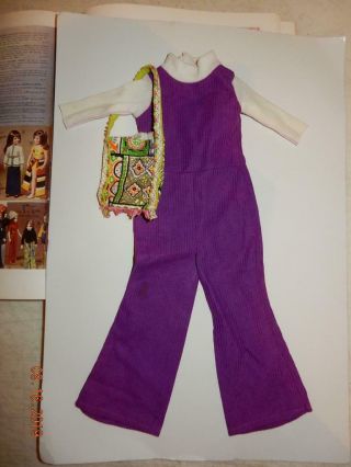 Vtg Ideal Crissy Kerry Brandi Tressy Doll Jc Penney Purple Pants Suit With Purse
