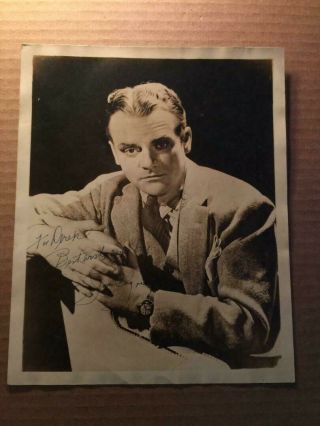 James Cagney Rare Early Vintage Autographed 8/10 Photo White Heat 1930s
