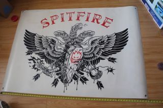 Spitfire Skateboard Wheels Eagle Tattoo Skateboarding Rare Retro 60x42in.  Banner