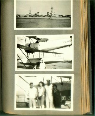 1938 Us Navy Uss Louisville Heavy Cruiser Rare Personal Ww11 Photo Album Pacific