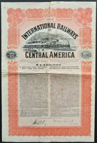 Guatemala / El Salvador - International Railways Of Central America 1912 - Rare -