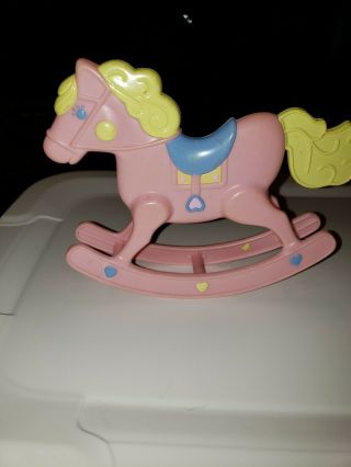 1984 Mattel Pink Rocking Horse Barbie Doll Heart Family Vintage