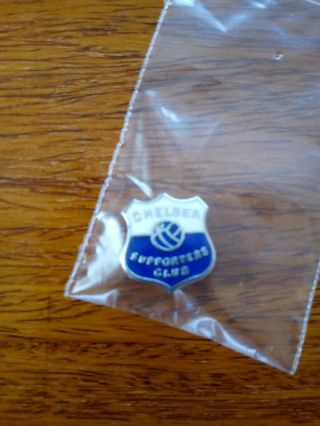 Rare Chelsea Football Supporters Club Enamel Pin Badge Circa 1970s