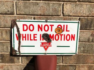 Rare.  CONOCO.  MARKED.  PROPERTY OF THE CONTINENTAL OIL CO.  Oil Well Lease Sign 2