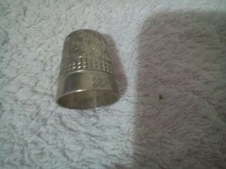 Antique English Sterling Silver Thimble by Charles Horner 2