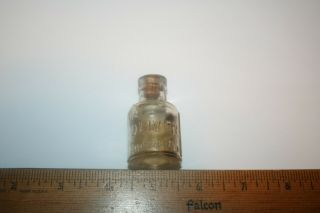 Antique Glass Oliver Typewriter Oil Bottle W Label - - Very Cool