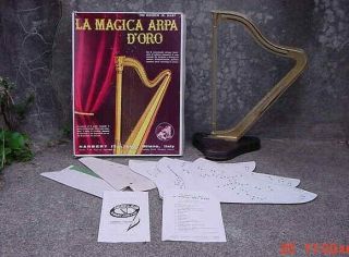 Rare Vintage The Golden Jr Harp W/ Box La Magica Arpa D 