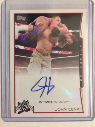 2014 Topps Wwe John Cena Autograph Card Rare