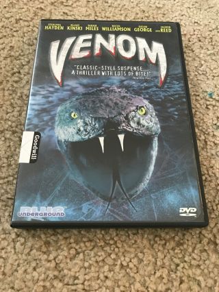 Venom (dvd,  2003) Klaus Kinski,  Oliver Reed,  Blue Underground,  Rare And Oop