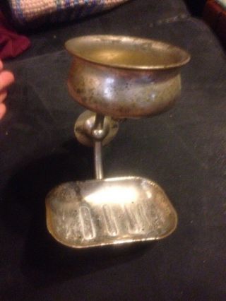Antique Nickel Brass Wall Mount Cup Holder And Soap Dish Hotel