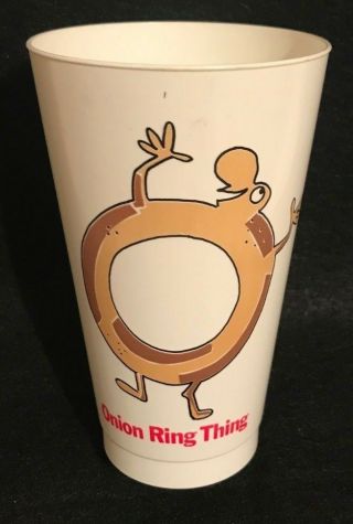 Rare Vintage Early Jack In The Box Collectible Cup " Onion Ring Thing "