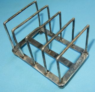 1886 Victorian Sterling Silver Toast Rack By Child & Child - Antique London Hm