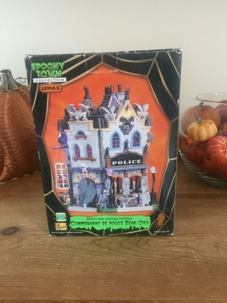 Lemax Spooky Town Dead City Police Station 05001 (rare/retired)