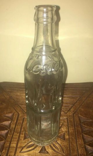 1915 Coca - Cola Solid Clear Glass Bottle 9 Fl Oz Rare