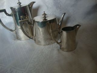 Wmf Alpaca German Siver Plate Art Deco Tea Coffee Service With Milk Jug