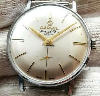 Darwil Cal.  7066 Rare Old 1960 " S Swiss Made Mechanical Wrist Watch