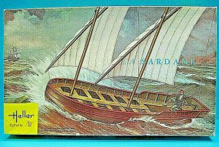 Heller 202 1/50 Scale La Sardane Medieval Ship - Boat Vintage Model Kit Very Rare