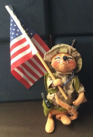 Vintage 1991 Annalee Desert Storm Soldier Mouse Doll With Tag