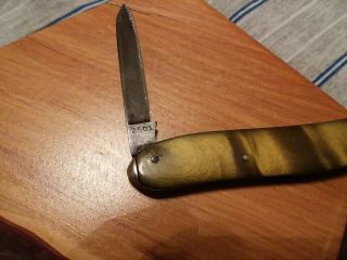 Rare Old Knife Baker Hamilton & Pacific Company Horn Handle