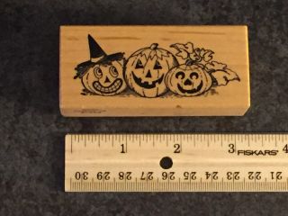 Psx Rubber Stamp F - 165 - Jack - O - Lanterns - Halloween - Pumpkins - Rare